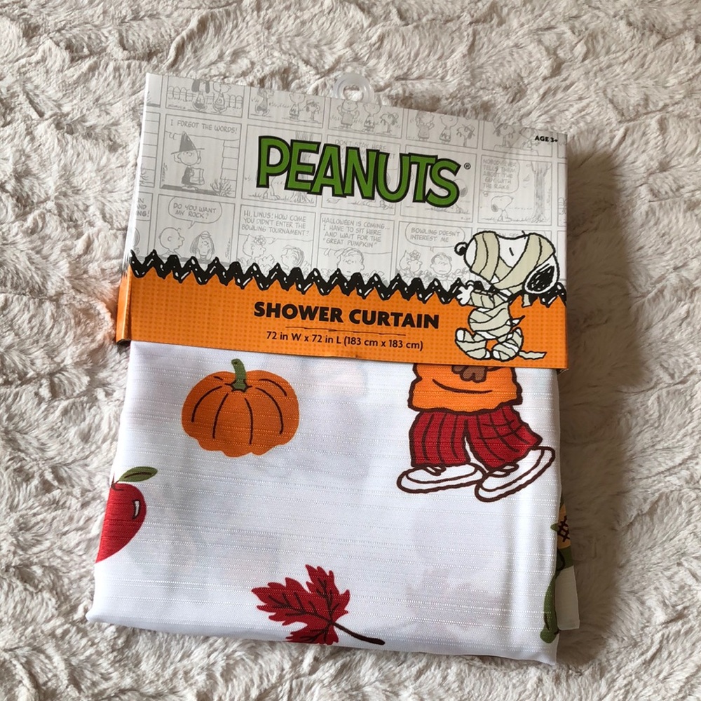 Peanuts Pumpkin Halloween Shower Curtain